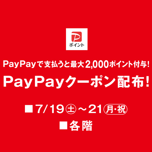 PayPayクーポン配布！