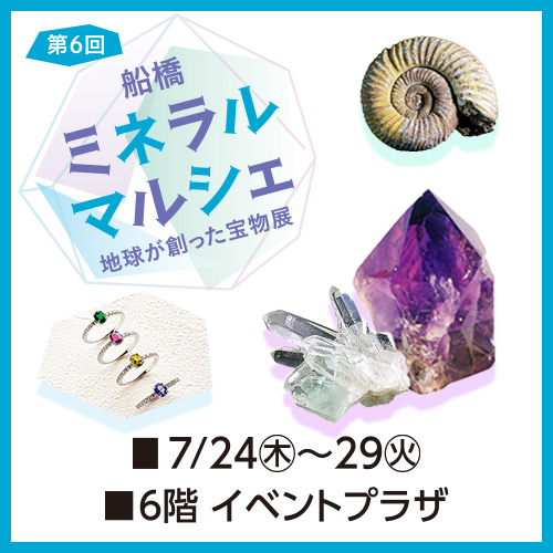第6回 船橋ミネラルマルシェ 地球が創った宝物展！