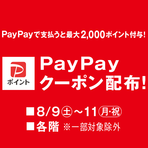 PayPayクーポン配布！
