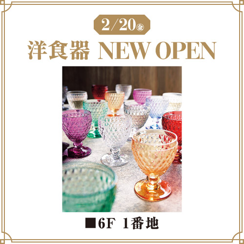 2/20(金) NEW OPEN [洋食器]